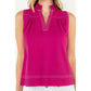 Fuchsia Contrast Stitch Sleeveless Top