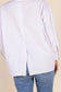 Poplin Back Slit Button Up Shirt White
