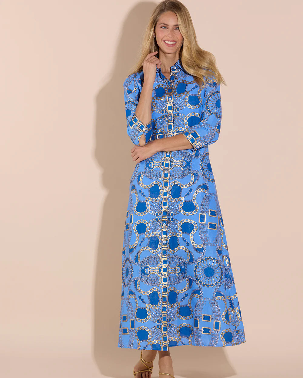 Jude Connally Minna Dress Peri Gold