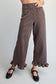 Ruffle Hem Pants Mocha Brown