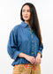 Ivy Jane Denim Jacket With Ruffle Peplum