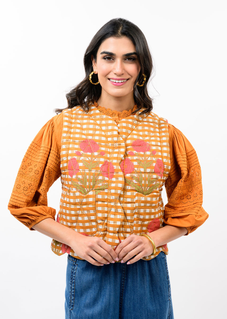 Ivy Jane Quilted Scalloped Edge Vest