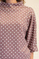 The Polka Dot Mock Neck Mocha