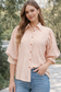 Jade Puff Sleeve Shirt Orange Stripe