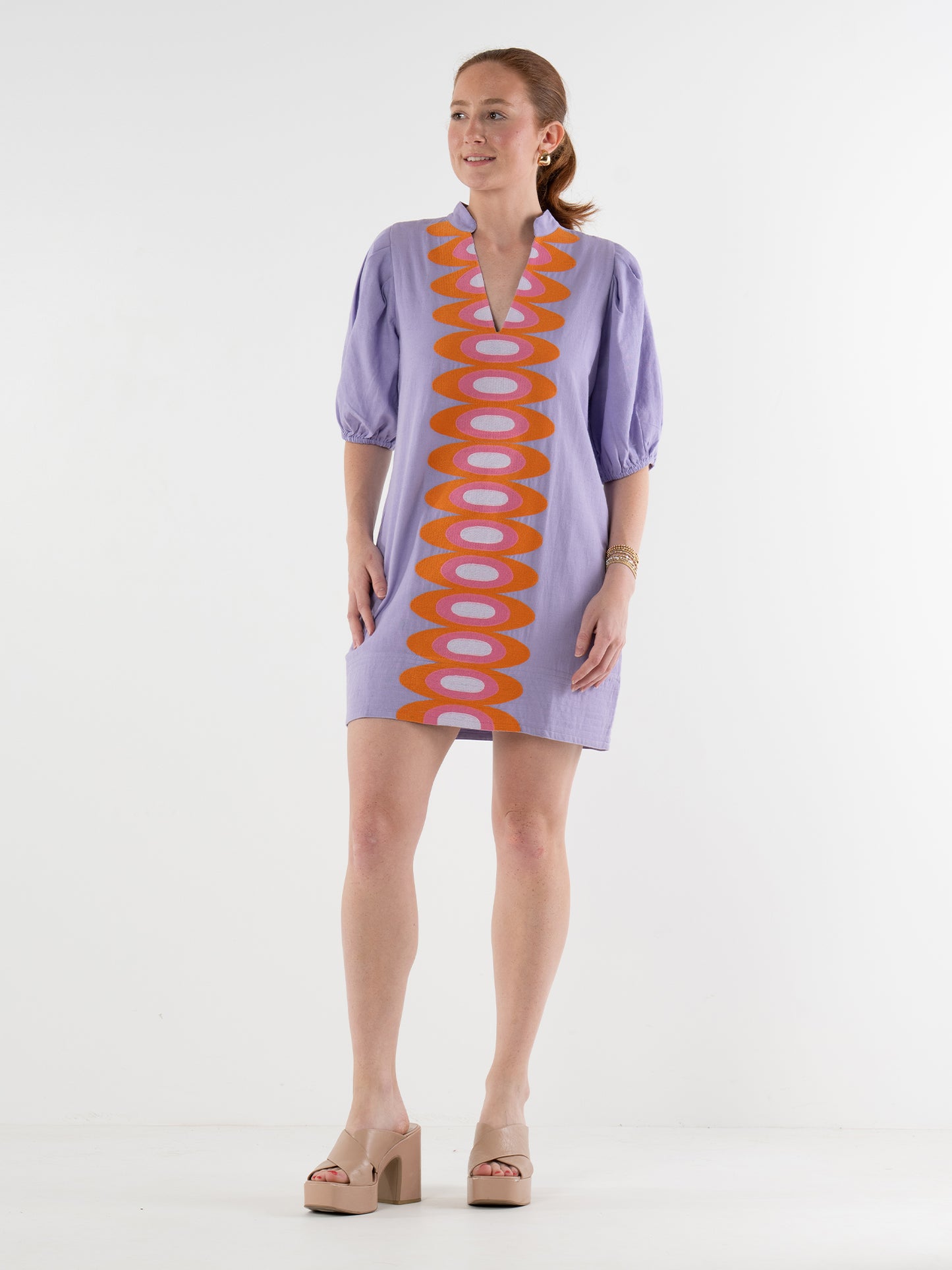 Emily McCarthy Hampton Mini Dress Lavender