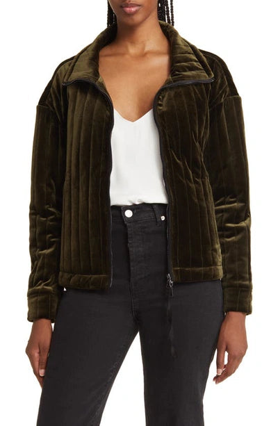 Shea Quilted Velvet Jacket - Lysse - Green Meadow