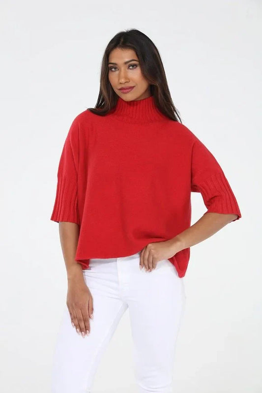 The Maple Turtleneck Sweater Red