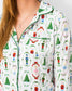 Nutcracker Waltz Long Sleeve Button Up Sleep Shirt   White/Multi
