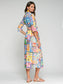 Vilagallo Multicolored Print Shirt Dress With Waist