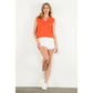 Sleeveless Knit Top Orange