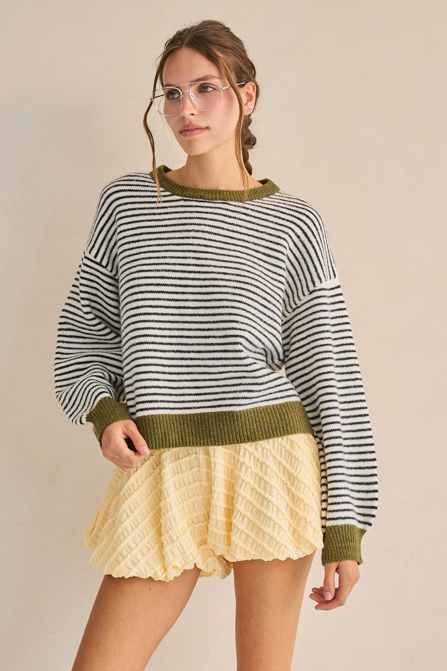 The Olive Stripe Sweater