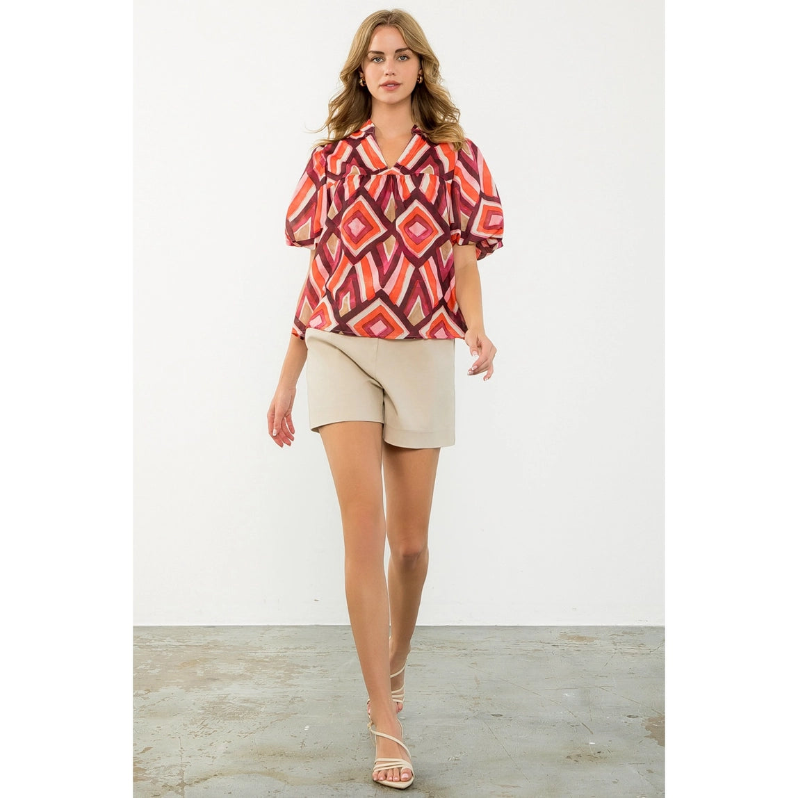 THML Abstract Print Top
