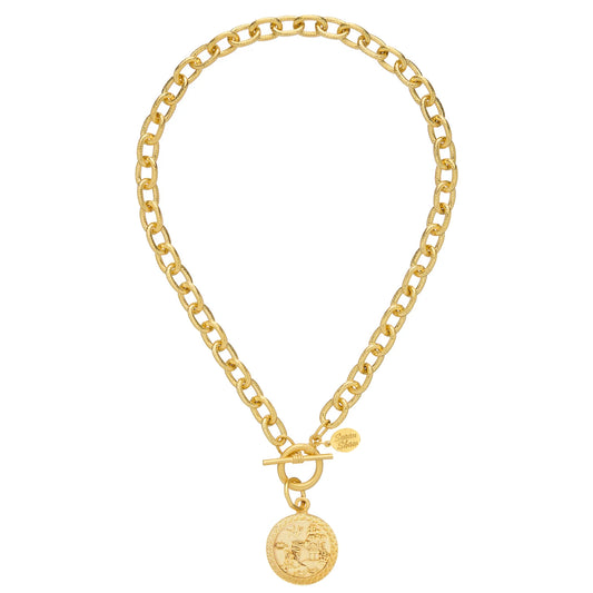 Susan Shaw Blue Willow Toggle Necklace