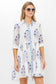 Oliphant Long Sleeve Shirt Dress Mini Laguna Blue