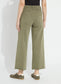 Lysse Erin Hi Waist Wide Leg Denim Antique Wash Smoked Green