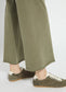 Lysse Erin Hi Waist Wide Leg Denim Antique Wash Smoked Green