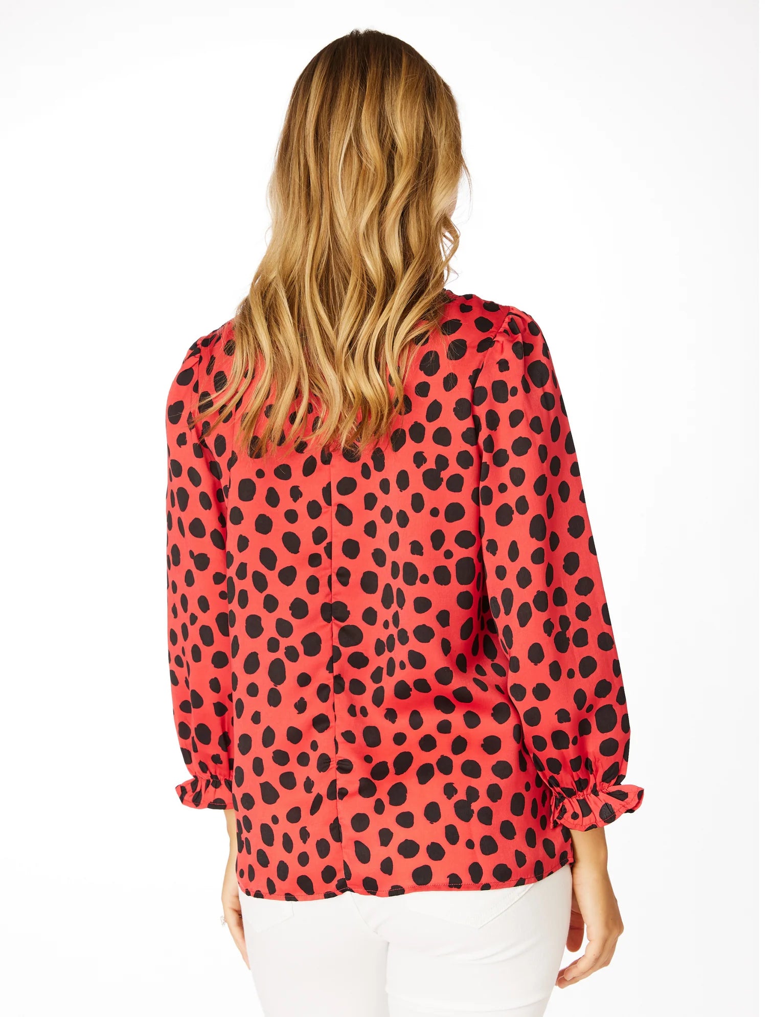 3/4 Sleeve Blouse - Red & Black SS