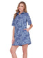 Joy Joy Collar Swing Dress Denim