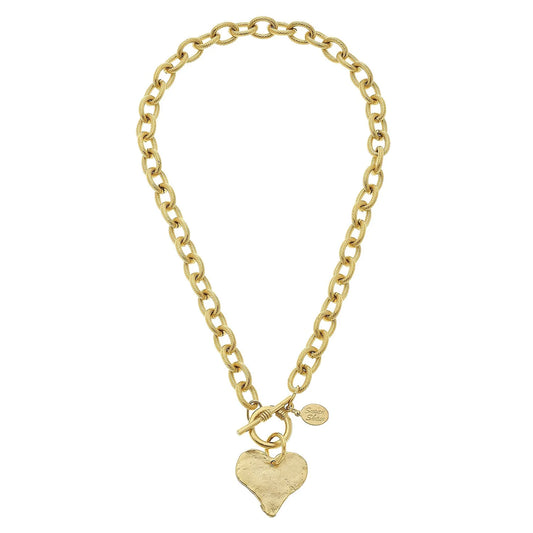 Susan Shaw Heart Toggle Necklace