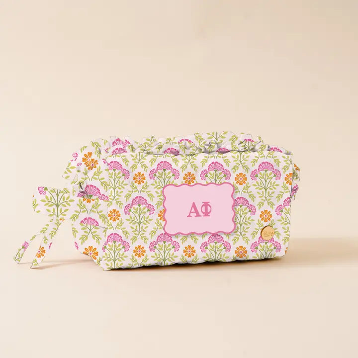 Sorority Quilted Cosmetic Pouch