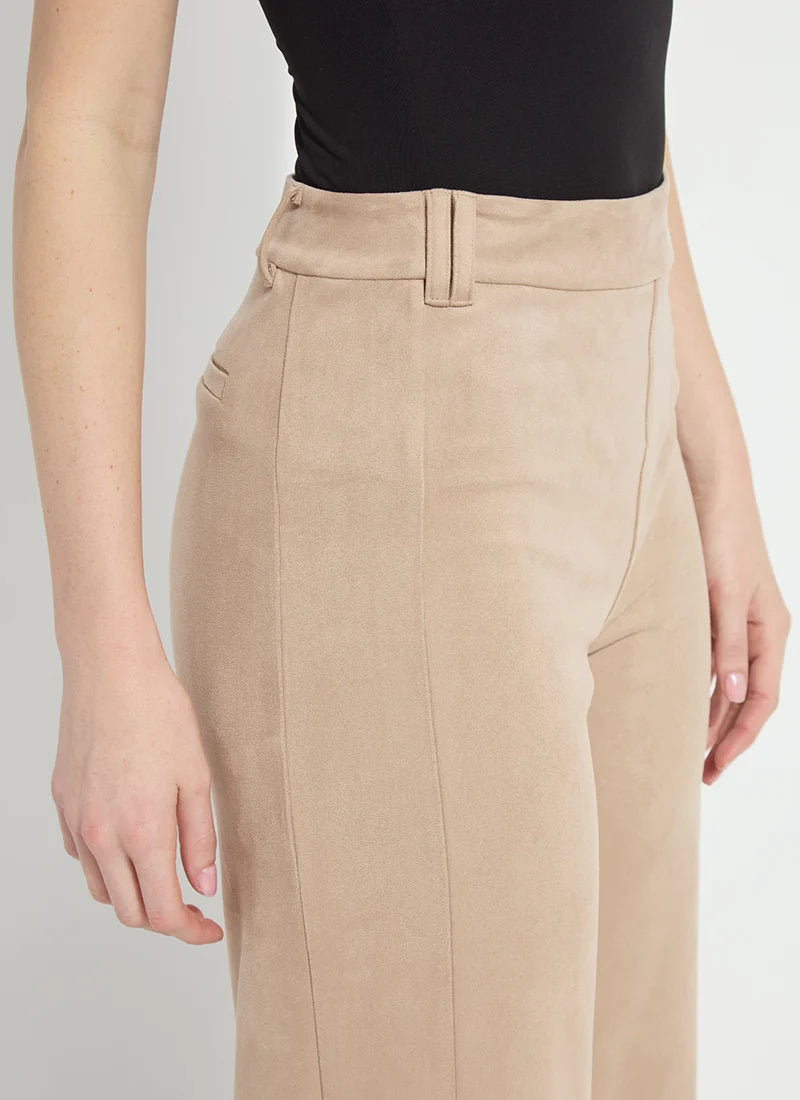 Lysse Vionette Vegan Suede Wide Leg Trouser Salted Caramel