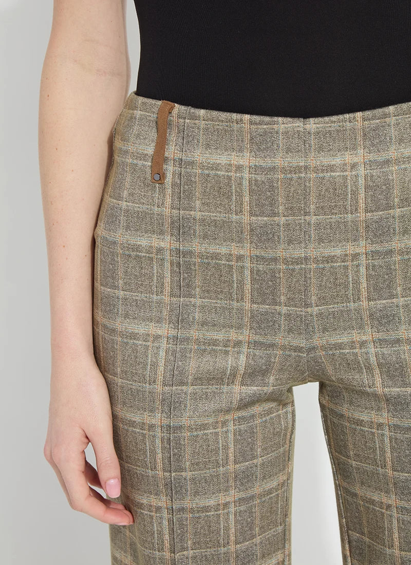 Lysse Livia Crop Pant Smoked Green Plaid