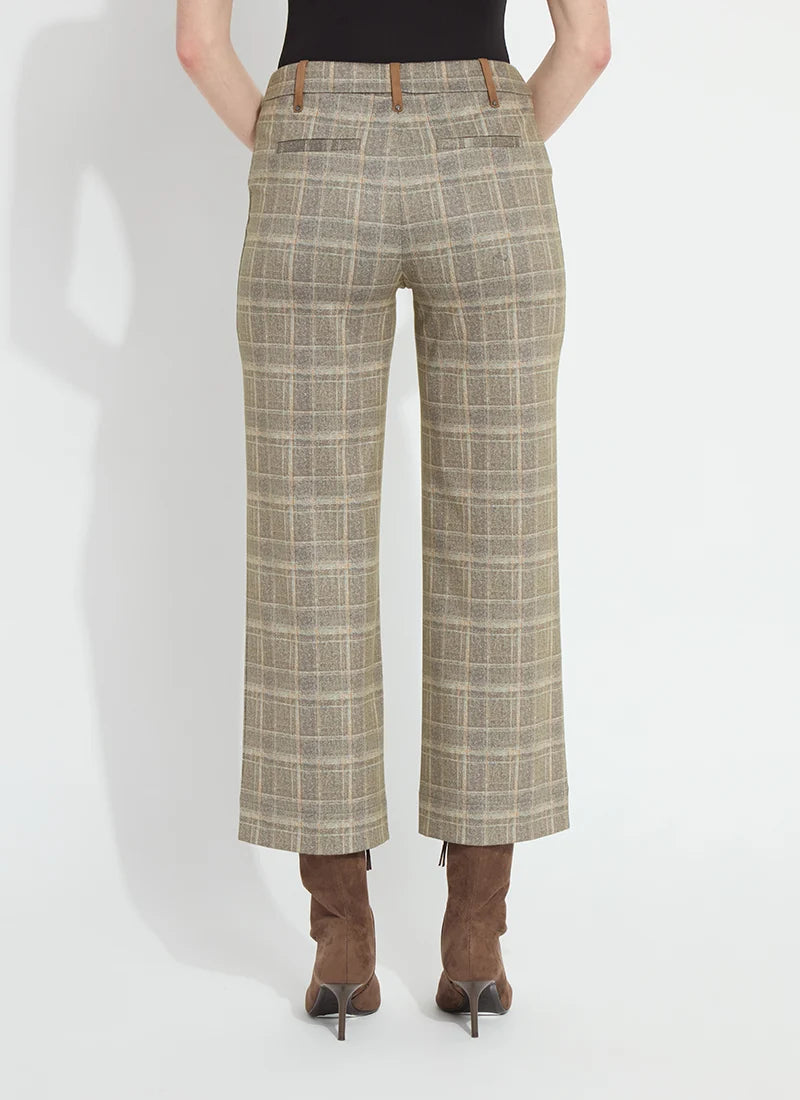 Lysse Livia Crop Pant Smoked Green Plaid