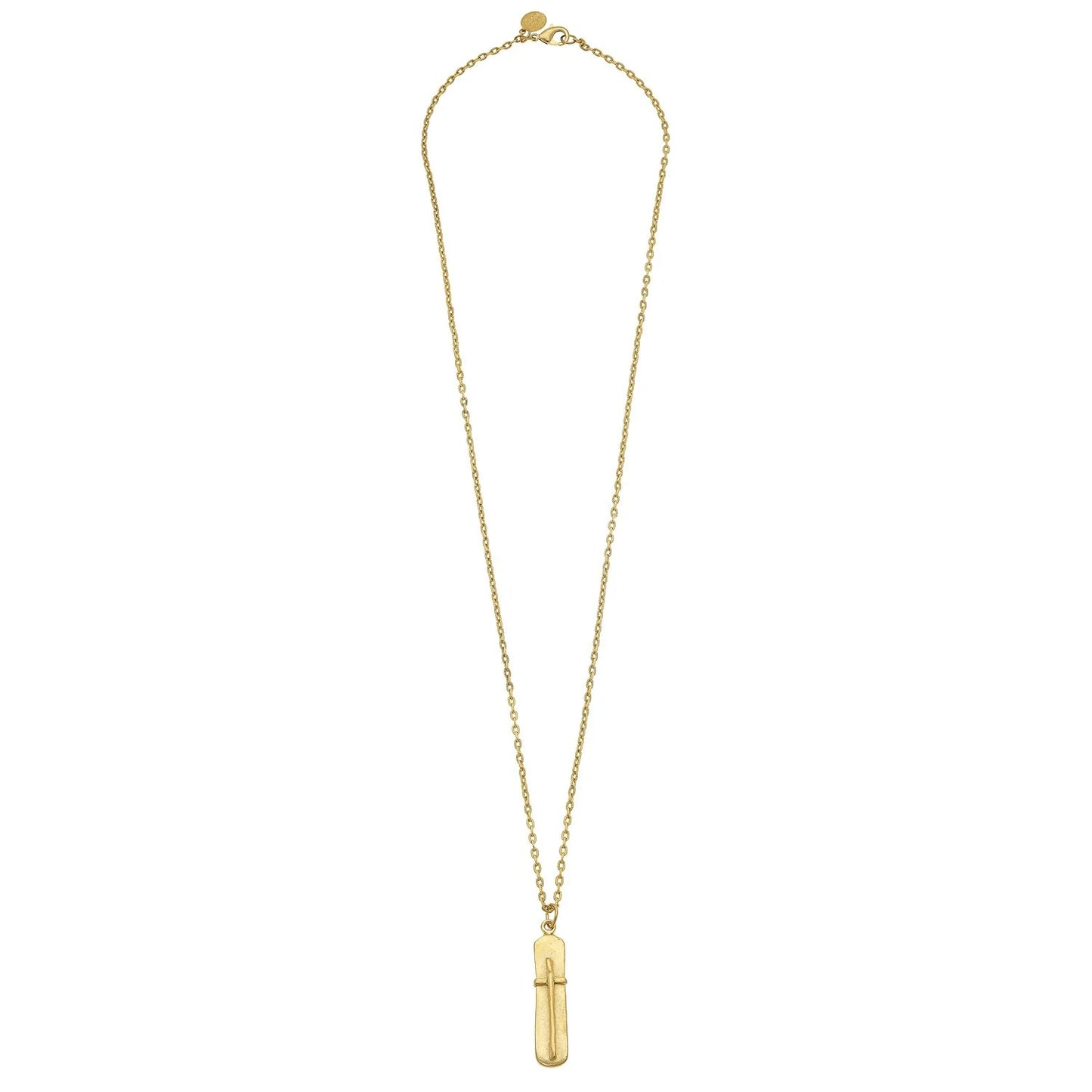 Susan Shaw Bar Cross Necklace