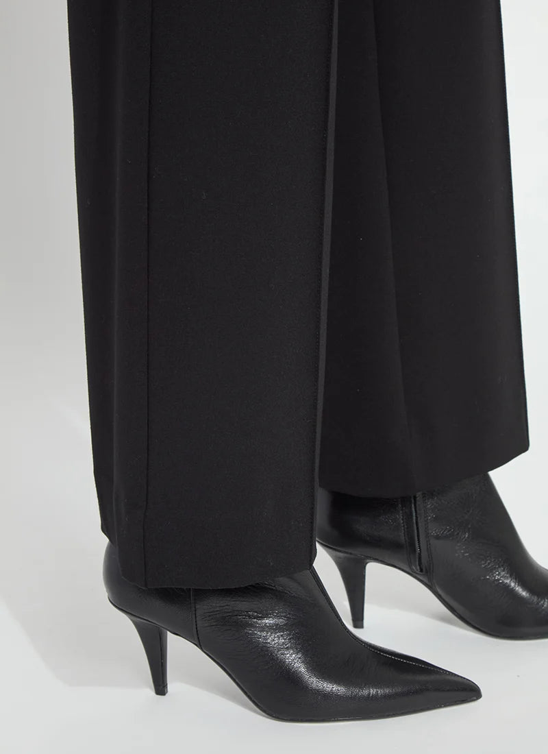 Lysse Nadia Zip Front Ponte Trouser Black