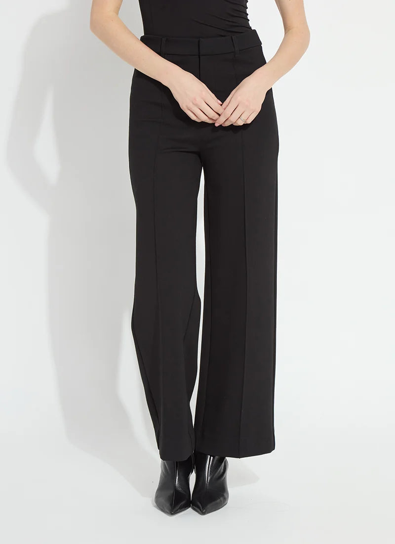 Lysse Nadia Zip Front Ponte Trouser Black