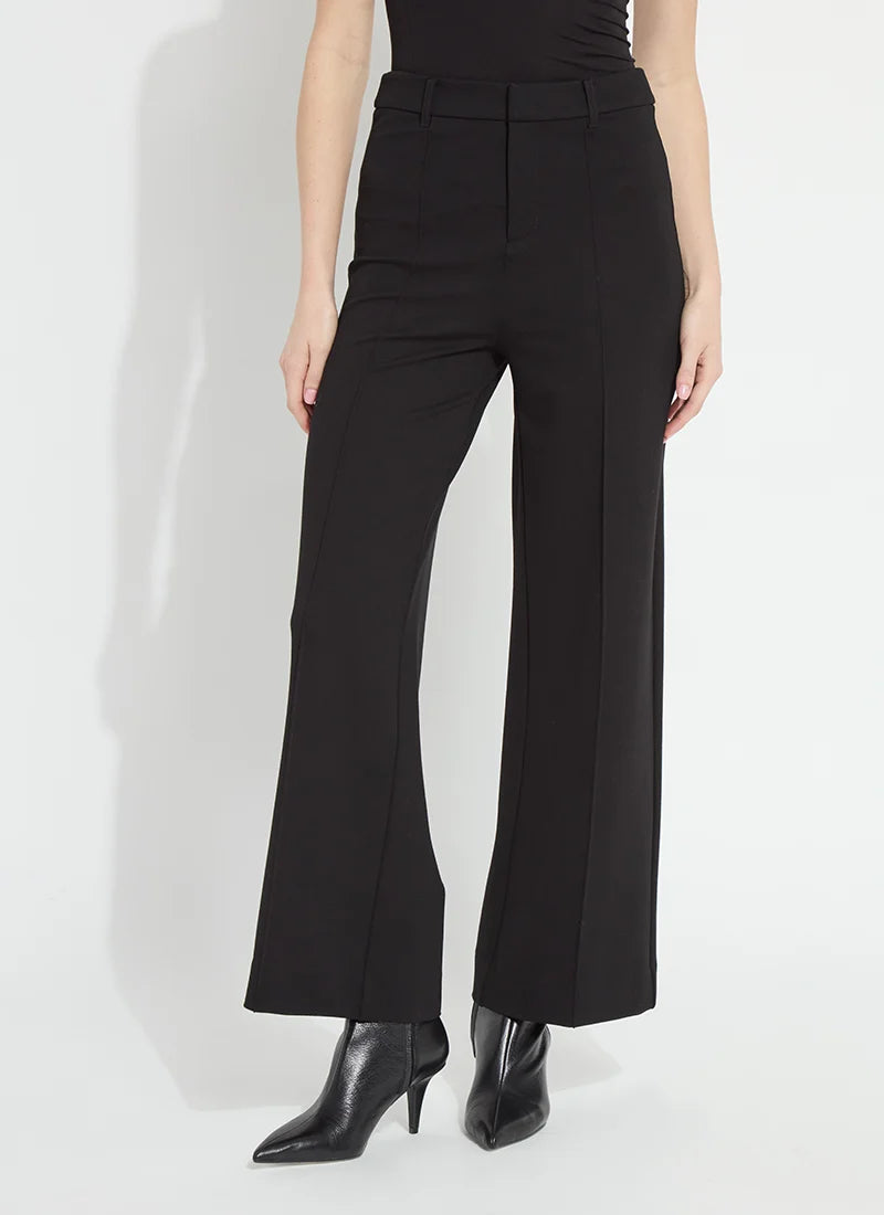 Lysse Nadia Zip Front Ponte Trouser Black
