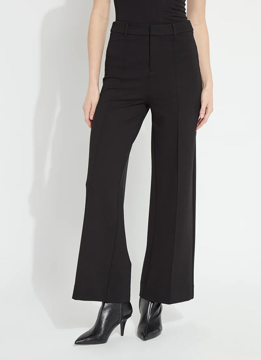 Lysse Nadia Zip Front Ponte Trouser Black
