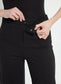 Lysse Nadia Zip Front Ponte Trouser Black