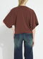Lysse Ginger Mix-Media Dolman Tee Maple