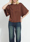 Lysse Ginger Mix-Media Dolman Tee Maple