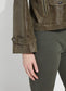 Lysse Emory Vegan Suede Moto Jacket Woodland Snake