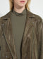 Lysse Emory Vegan Suede Moto Jacket Woodland Snake