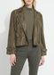 Lysse Emory Vegan Suede Moto Jacket Woodland Snake