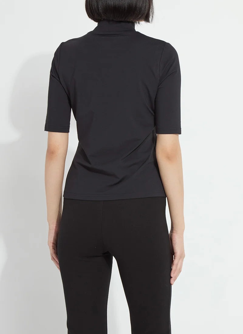 Lysse Clara Mockneck Elbow Sleeve Black