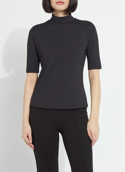 Lysse Clara Mockneck Elbow Sleeve Black