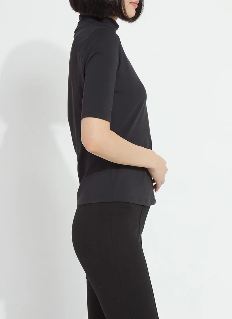 Lysse Clara Mockneck Elbow Sleeve Black