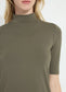 Lysse Clara Mockneck Elbow Sleeve Mosswood