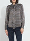 Lysse Maxine Convertible Tie Satin Shirt Textural Beat