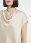 Lysse Yasmin Drape Neck Sleeveless Blouse Travertine