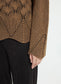 Lysse Rhea Cozy Rib Scallop Edge Pullover Camel/ Black