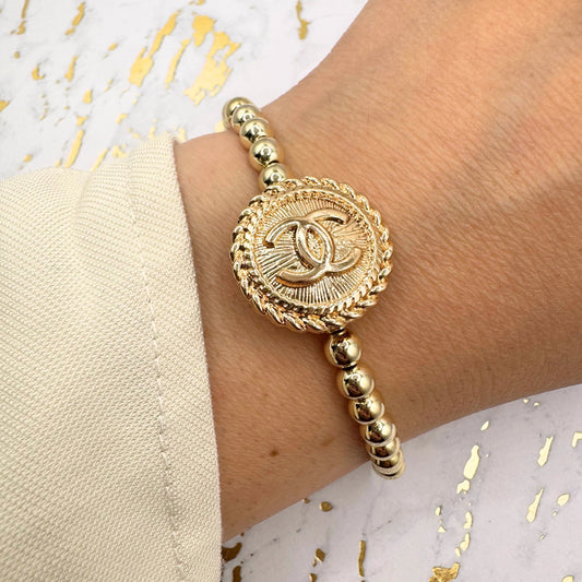 Designer Gold Beaded Bracelet