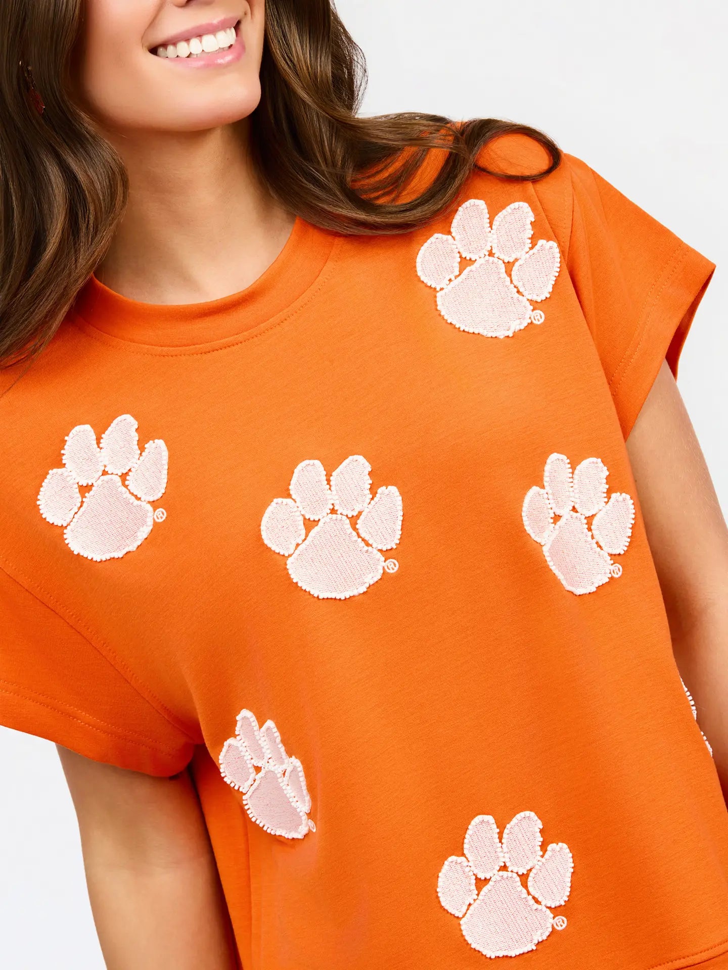 Mary Square Emily Paws Top Clemson