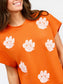 Mary Square Emily Paws Top Clemson