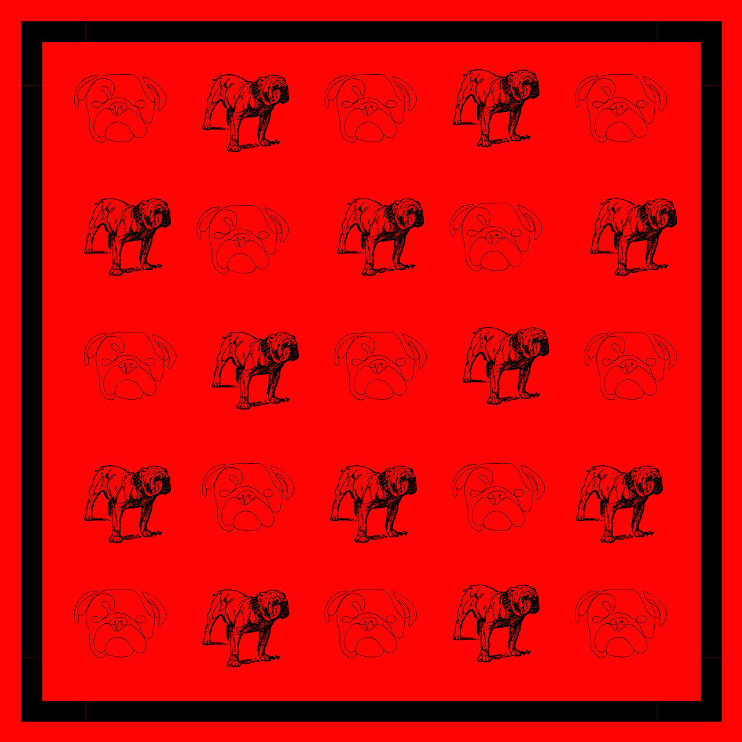 Georgia Bandana Gameday Scarf Bulldog