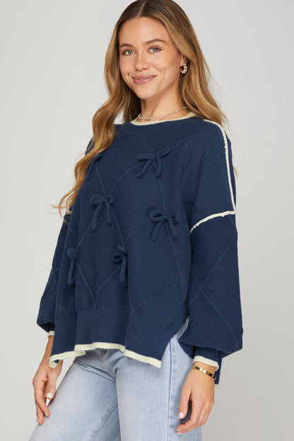 Bow Detail Sweater Top